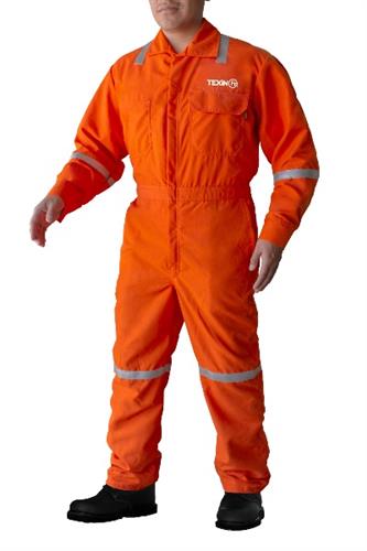 Liberty - Overol con peto de alta visibilidad para hombre, ropa de trabajo,  color naranja de alta visibilidad, 42W x 30L US, Naranja (Hi-Vis Orange)