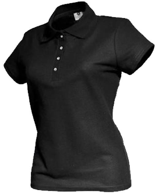 Playera tipo polo negra mujer new arrivals