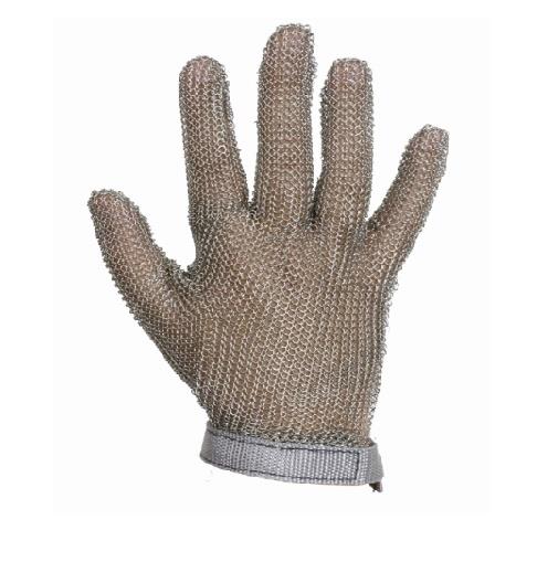 Guante de acero carnicero malla inoxidable ajustable, Guantes de Malla