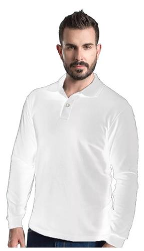 PLAYERA TIPO POLO ASSOLUTO MANGA LARGA BLANCO 3XL-ASSOLUTO