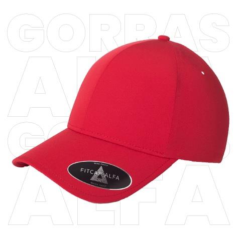 FITCAP GORRA ALFA 97% POL,3% SPANDEX SELL. LASER CERRADA ROJO #010-FITCAP