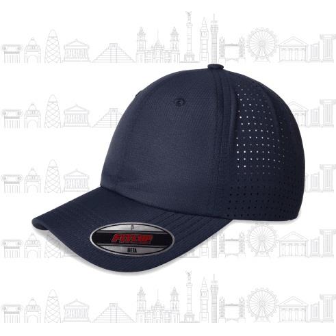 FITCAP GORRA BETA 100%POL, MICROPERFORADO VELCRO HT AZUL MARINO #030-FITCAP