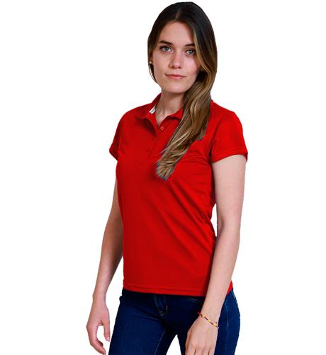 PLAYERA POLO DAMA DRY-FIT ROJO S-ASSOLUTO