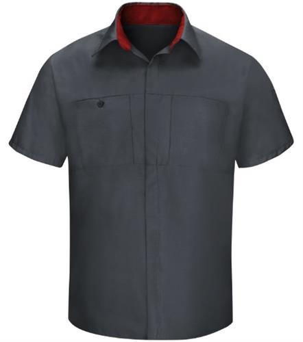 CAMISA MC PERFORMANCE PLUS PARA TALLER CON TECNOLOGIA OIL BLOCK CHARCOAL FIREBALL RED XL-RED KAP