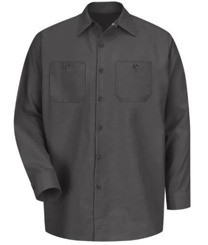 CAMISA ML LISA DE TRABAJO INDUSTRIAL CHARCOAL S-RED KAP