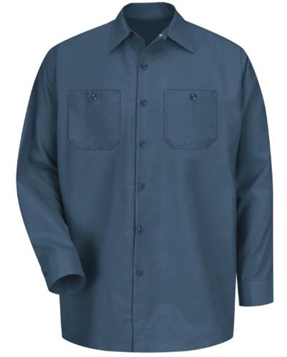 CAMISA ML LISA DE TRABAJO INDUSTRIAL AZUL MARINO S-RED KAP