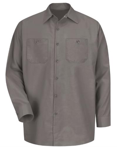 CAMISA ML LISA DE TRABAJO INDUSTRIAL GREY S-RED KAP