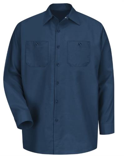 CAMISA ML LISA DE TRABAJO INDUSTRIAL AZUL MARINO S-RED KAP