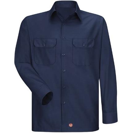 RSY50 CAMISA LISA ML ANTIDESGARRES 65P/35A AZUL MARINO L-RED KAP