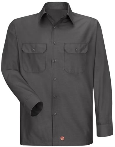 RSY50 CAMISA LISA ML ANTIDESGARRES 65P/35A CHARCOAL S-RED KAP