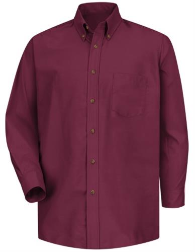 CAMISA ML DE VESTIR DE POPELINA 65P 34A BURGUNDY S-RED KAP