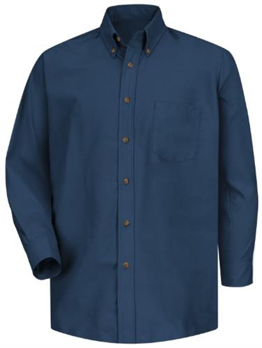 CAMISA ML DE VESTIR DE POPELINA 65P 34A NAVY S-RED KAP