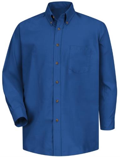 CAMISA ML DE VESTIR DE POPELINA 65P 34A ROYAL BLUE S-RED KAP