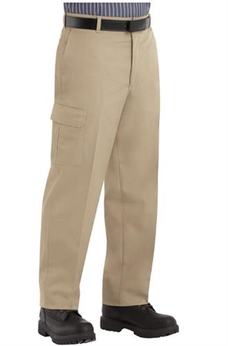 PANTALON INDUSTRIAL TIPO CARGO 65P 35A KHAKI 32-RED KAP