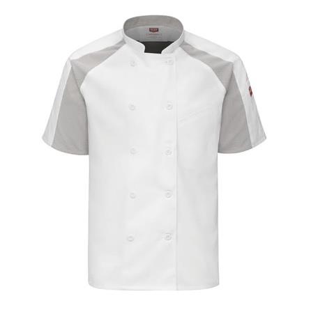 CHAQUETA DE CHEF AIRFLOW RAGLAN P/HOMBRE CON OILBLOK BLANCO TALLA 2XL-RED KAP