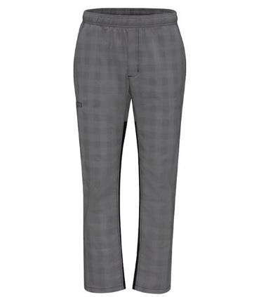 PANTALON DE CHEF DE CORTE RECTO AIRFLOW P/HOMBRE COLOR GRIS-NEGRO  S-RED KAP