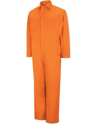 OVEROL 65P/35A 7.25 OZ, GABARDINA CON ACTION BACK NARANJA 42-RED KAP