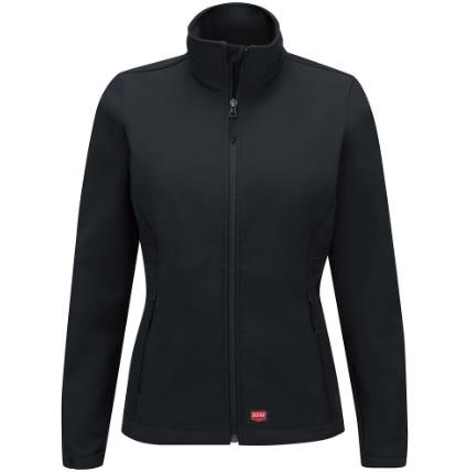 CHAQUETA SOFTSHELL DELUXE PARA MUJER COLOR NEGRA S-RED KAP