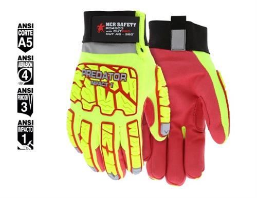 GUANTE PREDATOR ANTICORTE N5 RESISTENTE A IMPACTOS MOD. PD4903 L-MCR SAFETY