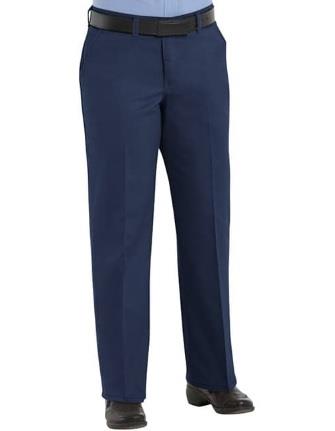 PANTALON DAMA 100 ALGODON FRENTE LISO AZUL MARINO TALLA 4-RED KAP