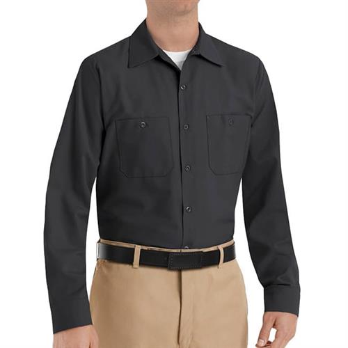 CAMISA ML LISA DE TRABAJO INDUSTRIAL NEGRO S-RED KAP