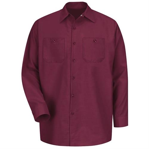 CAMISA ML LISA DE TRABAJO INDUSTRIAL BORGOÑA 2XL-RED KAP