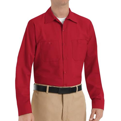 CAMISA ML LISA DE TRABAJO INDUSTRIAL ROJO 2XL-RED KAP