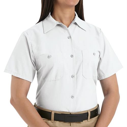 RSP23 BLUSA MC LISA DE TRABAJO INDUSTRIAL 65P/35A 4.25OZ PARA DAMA BLANCO S-RED KAP