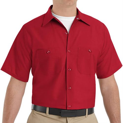 RSP24 CAMISA MC LISA DE TRABAJO INDUSTRIAL 65P/35A 4.25OZ ROJO S-RED KAP