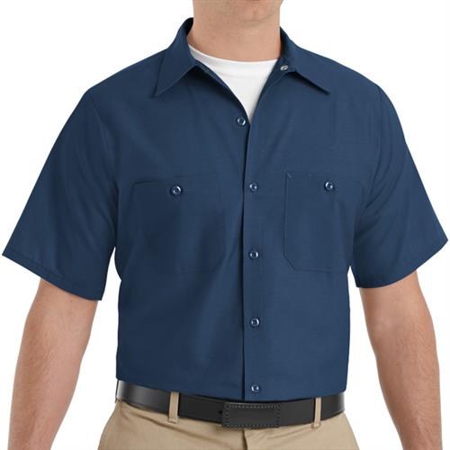 RSP24 CAMISA MC LISA DE TRABAJO INDUSTRIAL 65P/35A 4.25OZ AZUL MARINO S-RED KAP