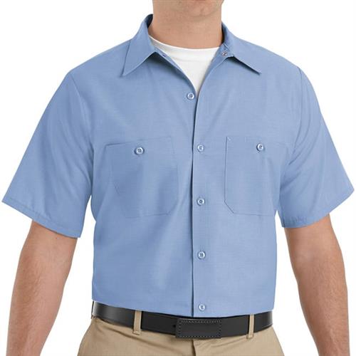 RSP24 CAMISA MC LISA DE TRABAJO INDUSTRIAL 65P/35A 4.25OZ AZUL CLARO XL-RED KAP