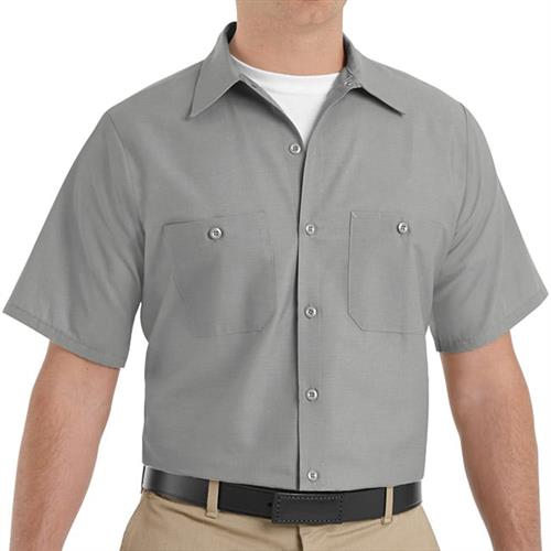 RSP24 CAMISA MC LISA DE TRABAJO INDUSTRIAL 65P/35A 4.25OZ GRIS CLARO L-RED KAP