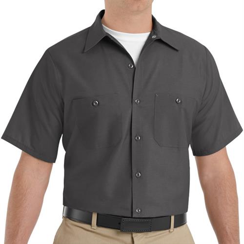 RSP24 CAMISA MC LISA DE TRABAJO INDUSTRIAL 65P/35A 4.25OZ CHARCOAL L-RED KAP