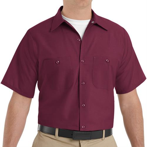 RSP24 CAMISA MC LISA DE TRABAJO INDUSTRIAL 65P/35A 4.25OZ BURGUNDY M-RED KAP