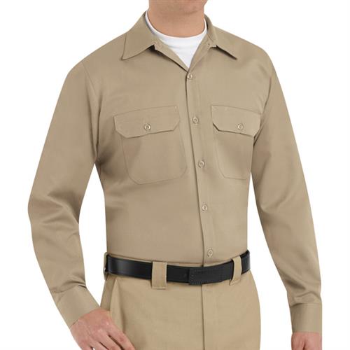 RST52 CAMISA ML UTILITARIA PARA HOMBRE 65P/35A AZUL KHAKI S-RED KAP