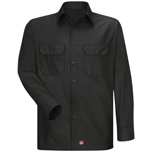 RSY50 CAMISA LISA ML ANTIDESGARRES 65P/35A NEGRO S-RED KAP