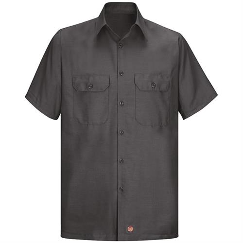 RSY60 CAMISA LISA MC ANTIDESGARRES 65P/35A CHARCOAL S-RED KAP