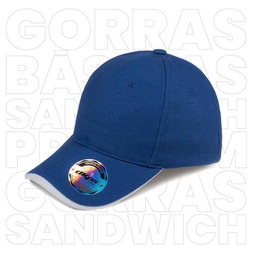 GORRA GABARDINA 100 ALG. 6 GAJOS DKPS #155 AZUL REY-DKPS