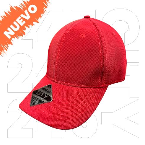 GORRA CITY 94POL/6 SPAN, AJUSTE METALICO Y OJILLO METALICO ROJO #245-DKPS