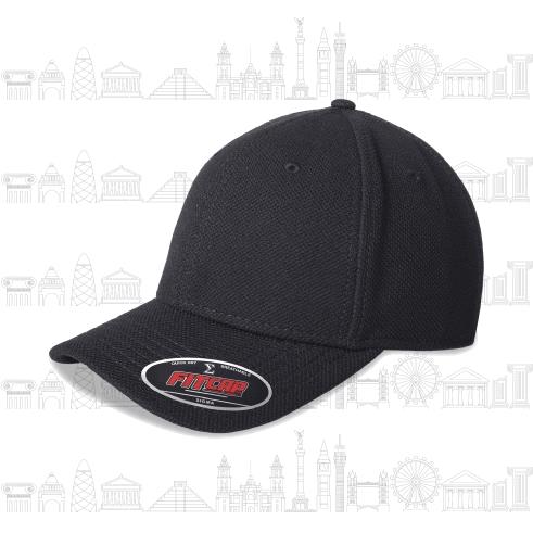 FITCAP GORRA SIGMA 97%ALG,3%EXP TEJIDO PINA CERRADA NEGRO #080-FITCAP