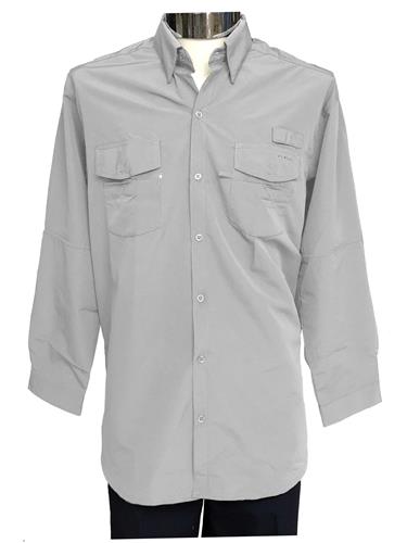 CAMISA ML MOD. COLUMBIA DRY-FIT GRIS ACERO XS-CIRCO