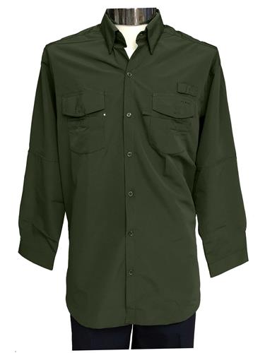 CAMISA ML MOD. COLUMBIA DRY-FIT VERDE MILITAR XS-CIRCO