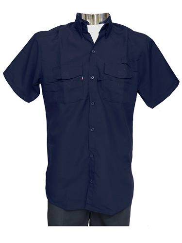 CAMISA MC MOD. COLUMBIA DRY-FIT AZUL MARINO XS-CIRCO