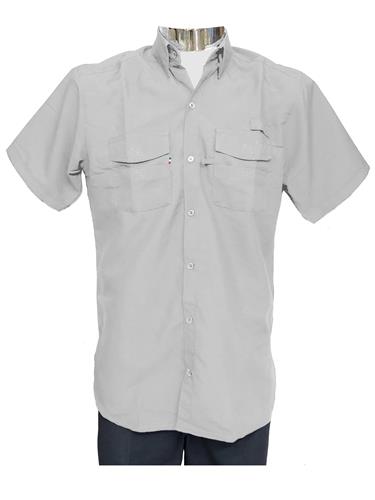 CAMISA MC MOD. COLUMBIA DRY-FIT GRIS ACERO XS-CIRCO