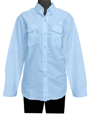 BLUSA ML MOD. COLUMBIA DRY FIT AZUL CELESTE M-CIRCO