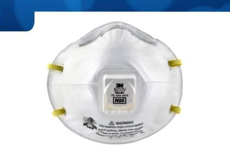 MASCARILLA DESECHABLE 8210 MCA 3M CON VALVULA (10 PZA  )-3M