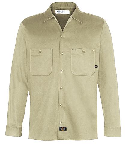 CAMISA DE TRABAJO KHAKI ML 100ALG DLL307DS M-DICKIES