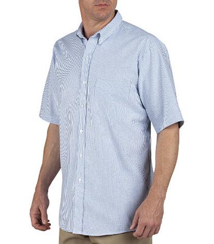 CAMISA OXFORD BUTTON DOWN BLUE/WHITE MC STRIPE XL-DICKIES