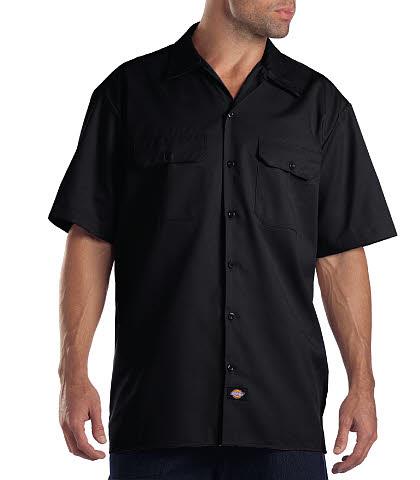 CAMISA DE TRABAJO MC 65POL/35ALG NEGRO L-DICKIES