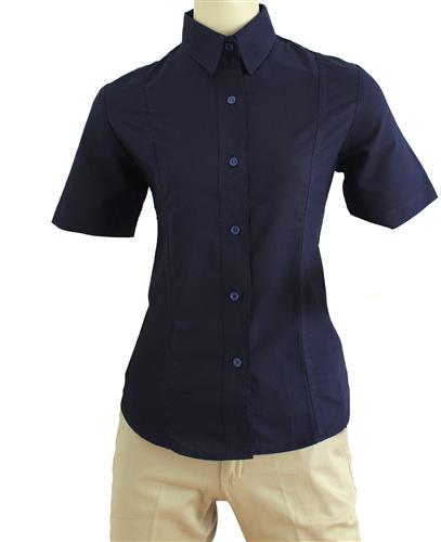 BLUSA SCANDALO CORT. MC LINO VENECIA AZUL MARINO 26-SCANDALO